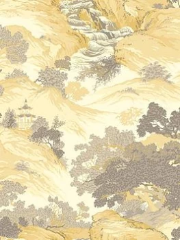 Fine Decor Oriental Landscape - Yellow