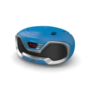 Oakcastle CD200 Blue Bluetooth Boombox With Fm Radio And CD Player Blue
