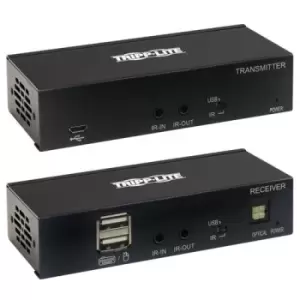 Tripp Lite B127A-1A1-BHBH HDMI over Cat6 Extender Kit KVM Support 4K 60Hz 4:4:4 USB/IR PoC HDR HDCP 2.2 230 ft. TAA