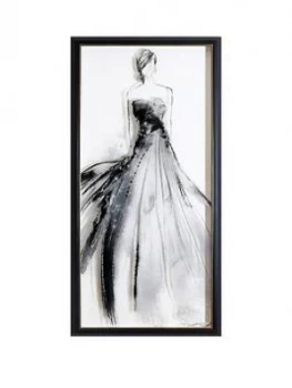 Arthouse Lady Premium Framed Print With Glitter