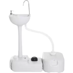 24L Portable Portable Hand wash Sink Hand Washing Basin Water Tank HDPE - Outsunny