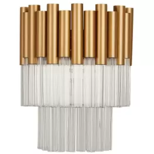 Spring Lighting - Spring Contemporary Wall Lamp Gold, Crystal