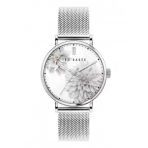 Ted Baker Ladies Phylipa Peonia Stainless Steel Silver Tone Watch BKPPHF009
