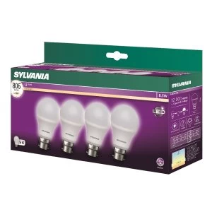 Sylvania LED B22 8.5W Vintage Lamp - 4 Pack