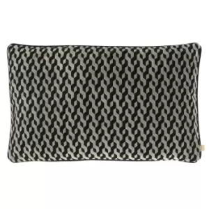 Dione Geometric Rectangular Cushion Carbon, Carbon / 40 x 60cm / Polyester Filled