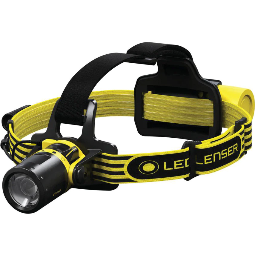 LED Lenser EXH8R Rechargeable ATEX and IECEx LED Head Torch Black & Yellow