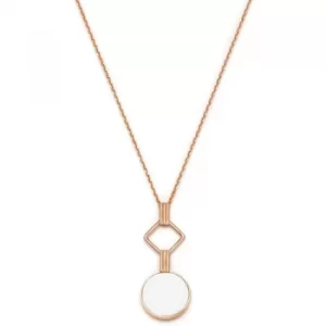 Ladies Lola Rose Rose Gold Plated Marble Garbo Link Necklace