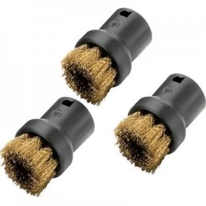 Karcher Round Brushes with Brass Bristles for SC Steam Cleaners Pack of 3