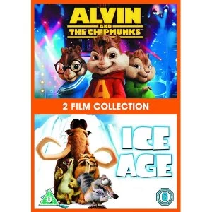 2 Film Collection - Alvin & The Chipmunks + Ice Age DVD