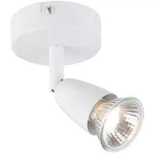 1 Light Adjustable Spotlight Gloss White, GU10 - Endon