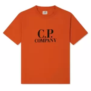 CP COMPANY Goggle Logo T-Shirt - Orange