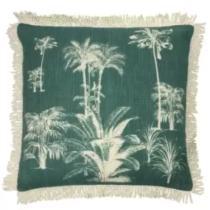 Ecuador Cushion Emerald/Natural, Emerald/Natural / 50 x 50cm / Polyester Filled