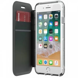 Griffin TA43987 Survivor Clear Wallet Case for iPhone8 7 6 Black Clear