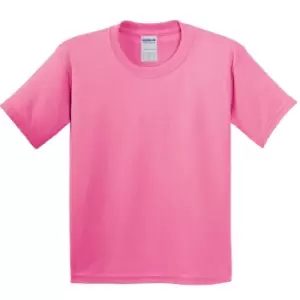 Gildan Childrens Unisex Heavy Cotton T-Shirt (Pack Of 2) (M) (Azalea)