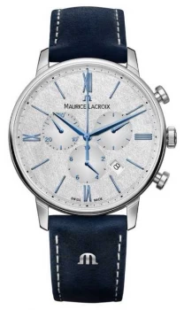 Maurice Lacroix Eliros Chronograph Blue Leather Strap Watch