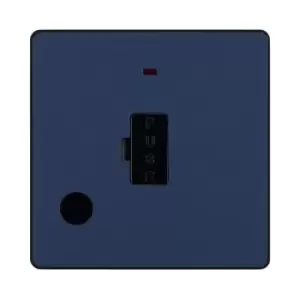 BG Evolve Matt Blue Unswitched 13A Fused Connection Unit With Power LED Indicator And Flex Outlet - PCDDB54B