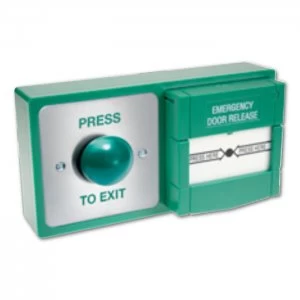 Combined 2-in-1 Emergency Call Point and Exit Button