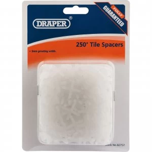 Draper Tile Spacers 3mm Pack of 250