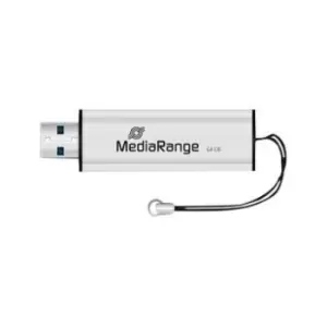 MediaRange USB 3.0 Flash Drive with Slide Mechanism - 64GB - Black / Silver