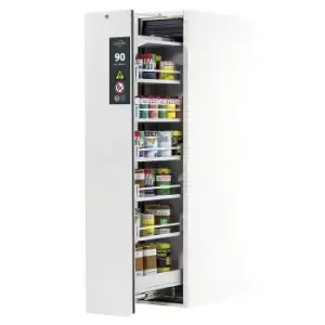 Type 90 Safety Storage Cabinet V-MOVE-90 Model V90.196.045.VDAC:0012 in Laboratory White (Sim. RAL 9016) with 5X Tray Shelf (Standard) (Sheet Steel)
