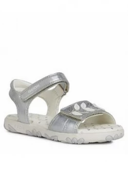 Geox Girls Haiti Sandals - Silver, Size 12.5 Younger