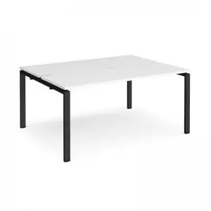 Adapt back to back desks 1600mm x 1200mm - Black frame and white top
