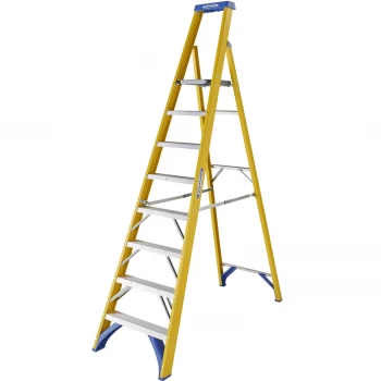 Werner Fibreglass Platform Step Ladder - 8 Tread