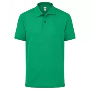 Fruit Of The Loom Childrens/Kids Poly/Cotton Pique Polo Shirt (5-6 Years) (Heather Green)