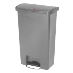 Rubbermaid SLIM JIM waste collector with pedal, capacity 50 l, WxHxD 456 x 719 x 292 mm, grey
