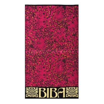 Biba Biba Leopard Beach Towel - Pink