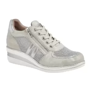Cipriata Womens Lace And Zip Trainers (7 UK) (Silver)