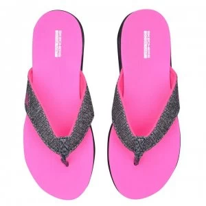 Skechers Nextwave Ladies Flip Flops - Black/Pink
