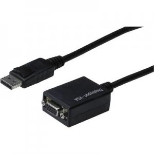 Digitus DisplayPort / VGA Adapter [1x DisplayPort plug - 1x VGA socket] Black 15.00 cm