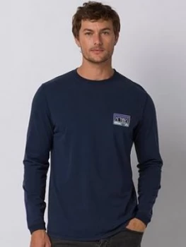 Animal Long Sleeve Nold Graphic T-Shirt - Indigo Blue, Indigo Blue, Size XS, Men