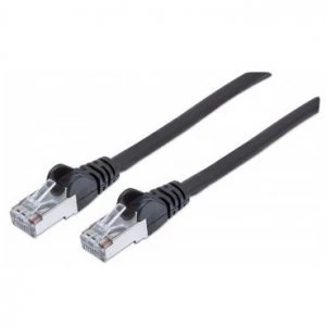 Intellinet Network Patch Cable Cat6A 5m Black Copper S/FTP LSOH / LSZH PVC RJ45 Gold Plated Contacts Snagless Booted Polybag