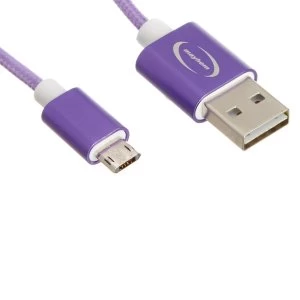 Mayhem Reversible Micro USB Cable - Purple