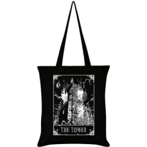 Deadly Tarot The Tower Tote Bag (One Size) (Black/White) - Black/White