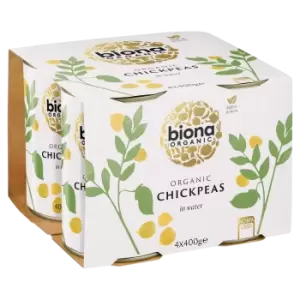 Biona Organic Chickpeas 4 Tins x 400g