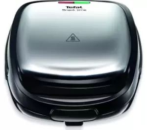 TEFAL Snack Time SW343D40 Panini & Waffle Maker - Stainless Steel & Black, Stainless Steel