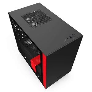 NZXT H210 Mini-ITX Gaming Case - Black/Red Tempered Glass