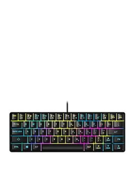 STEALTH Light-Up Mini Wired Keyboard - Black
