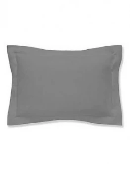 Catherine Lansfield Bianca Egyptian Cotton Single Oxford Pillowcase ; Charcoal