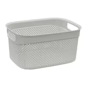 JVL Droplette 9L Ice Grey Storage Basket - wilko