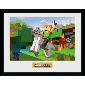 Minecraft Zombie Attack Framed Collector Print