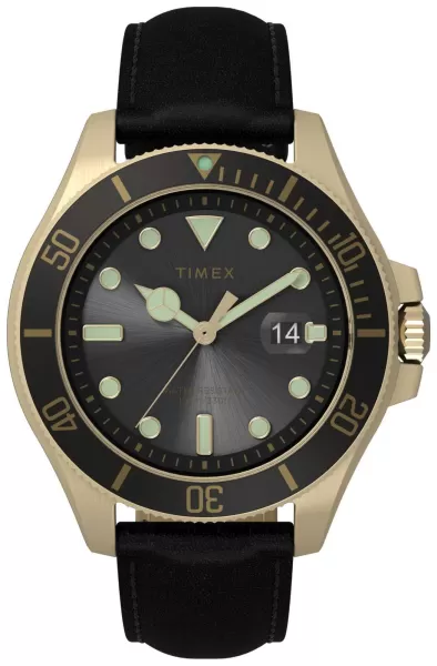 Timex TW2V42200 Mens Harborside Coast (43mm) Black Dial / Watch