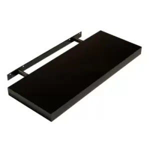 Hudson 90cm wide floating shelf kit, - gloss black