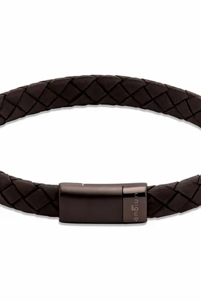 Unique And Co Mens Unique & Co Black Plated steel bracelet - One Size
