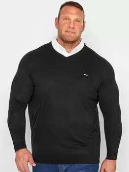 BadRhino Essential Mock Shirt Jumper - Black, Size 2XL, Men