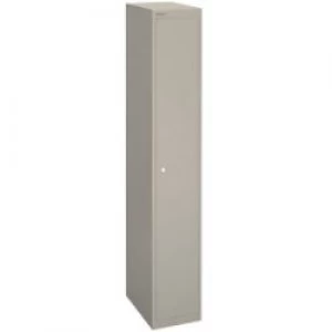 Bisley Basic Contract Locker Lockable with 1 Door CLK181 Steel 305 x 457 x 1802mm Goose Grey