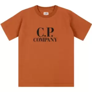 CP COMPANY Boys Goggle Logo T Shirt - Pink